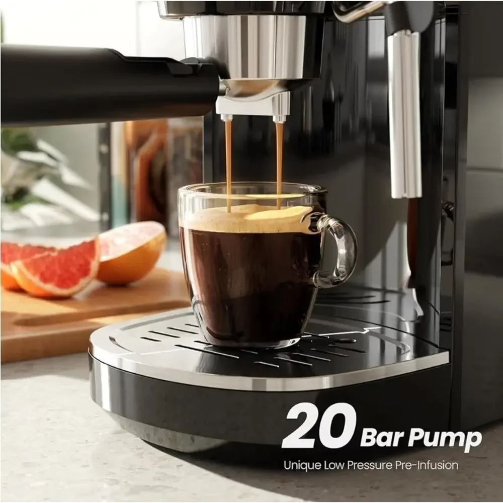 Espresso Machine, Cafissimo Pod Compatible 20 Bar w/ Manual, Kismile #CM8054-BLK